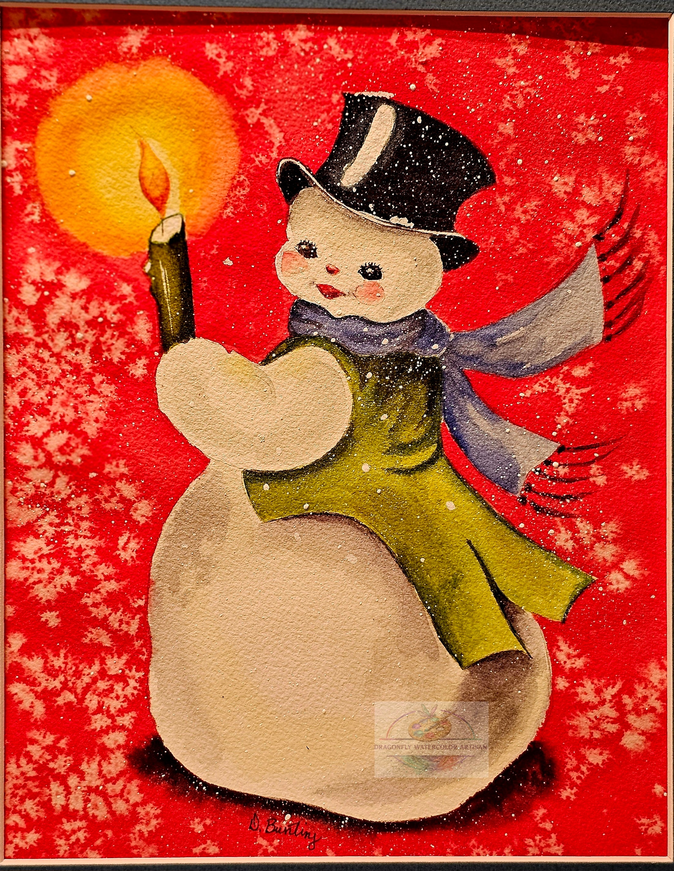 Candlight Snowman