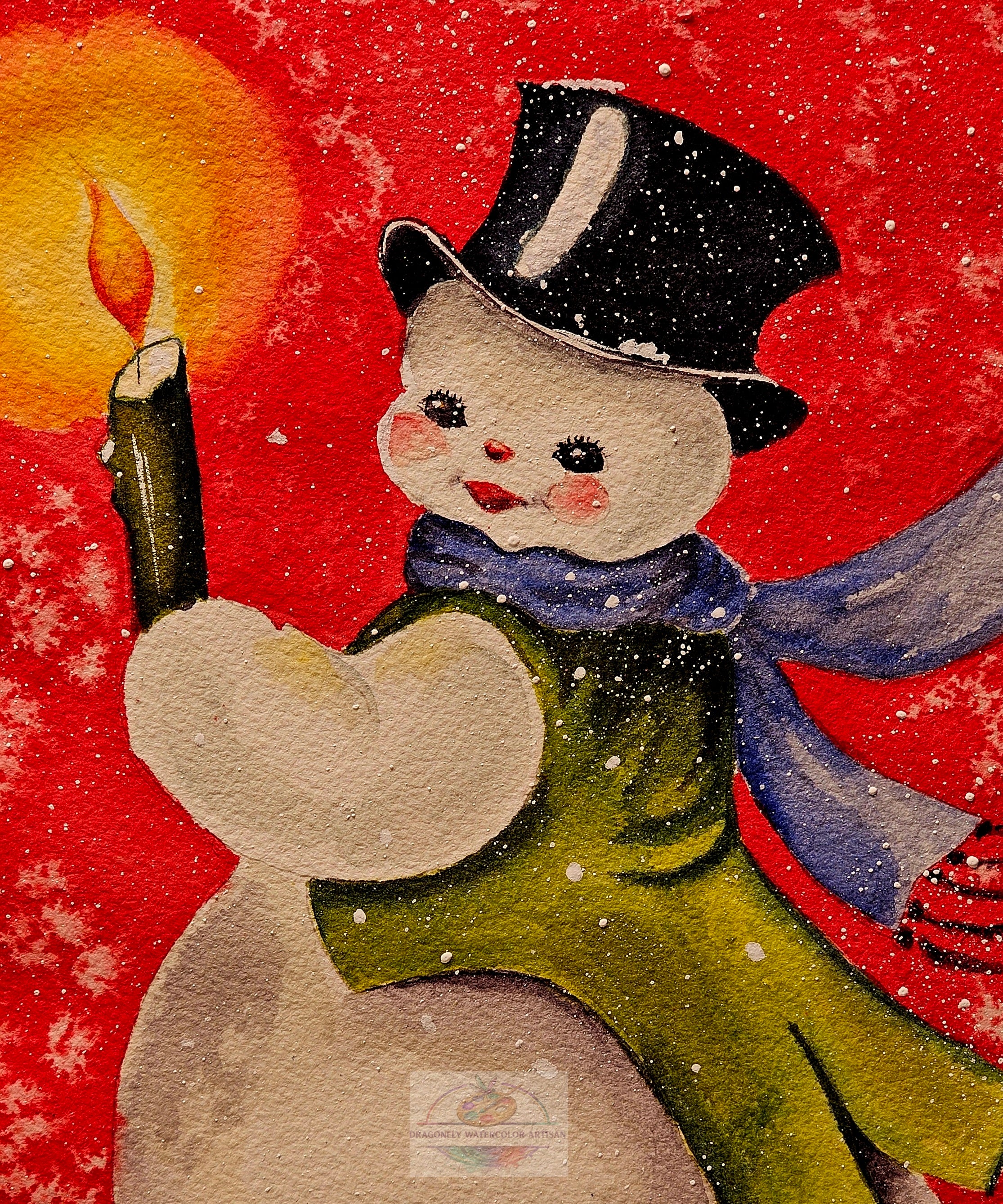 Candlight Snowman