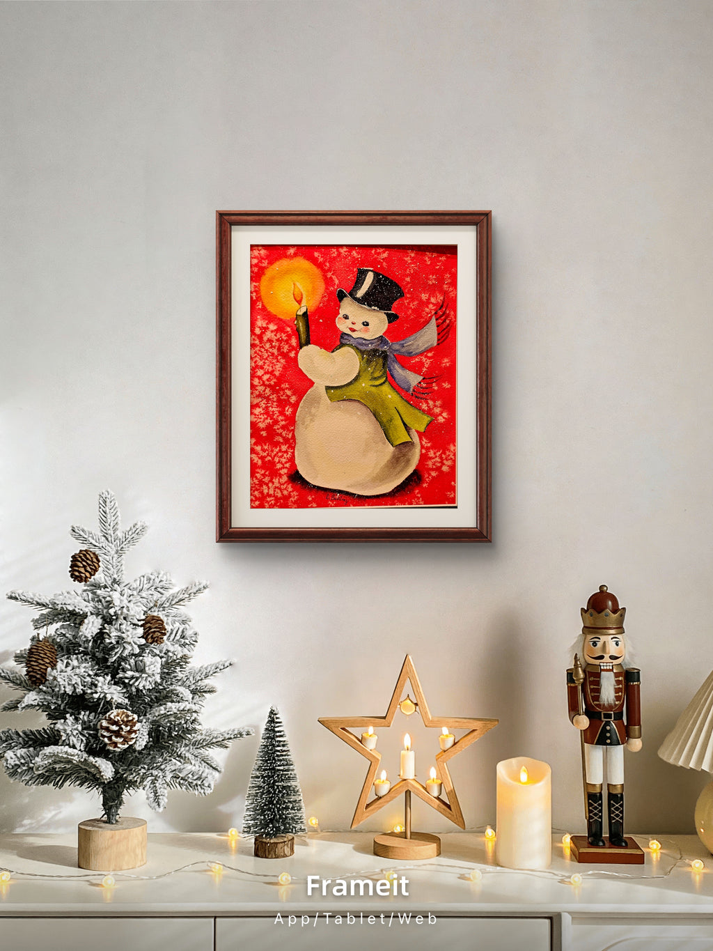 Candlight Snowman