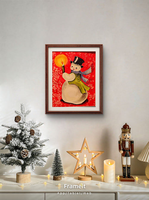 Candlight Snowman